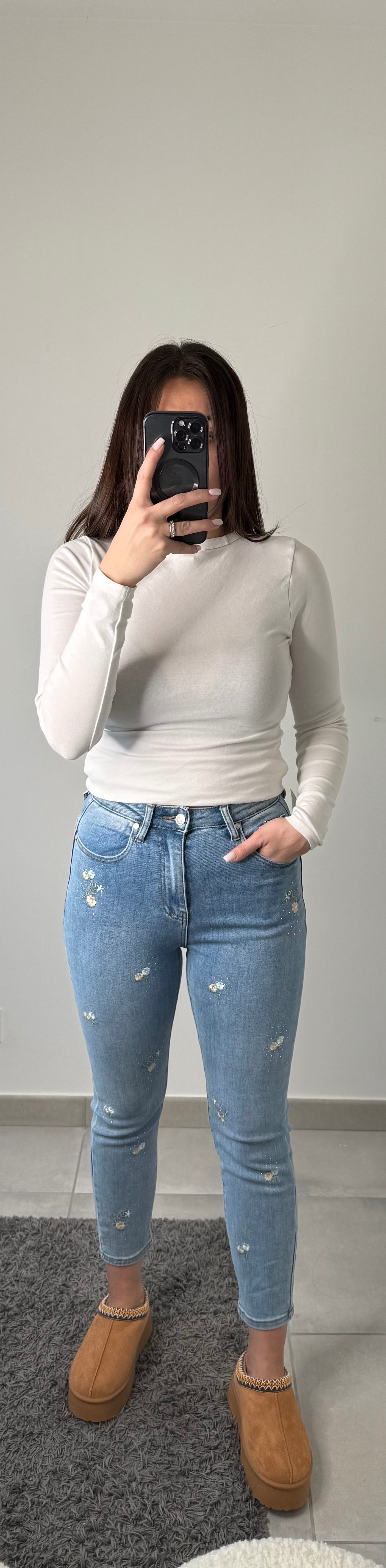 Jeans PUSH-UP FLEUR