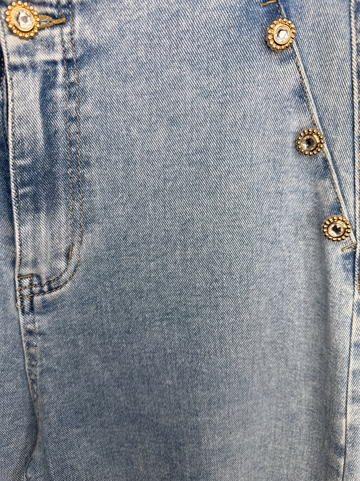 Jeans bleu STRASS