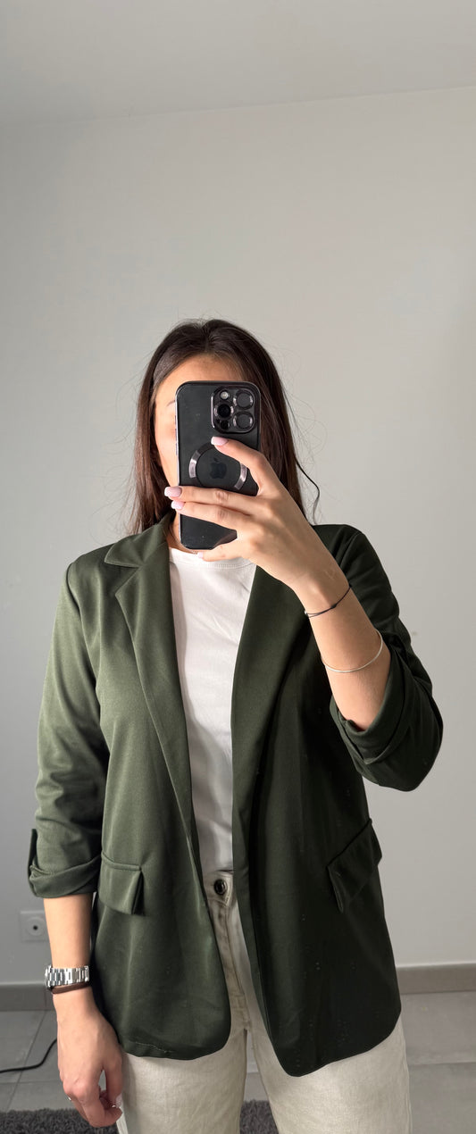Veste blazer fluide kaki