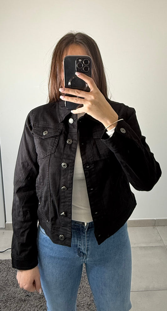 Veste en jeans noire